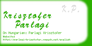 krisztofer parlagi business card